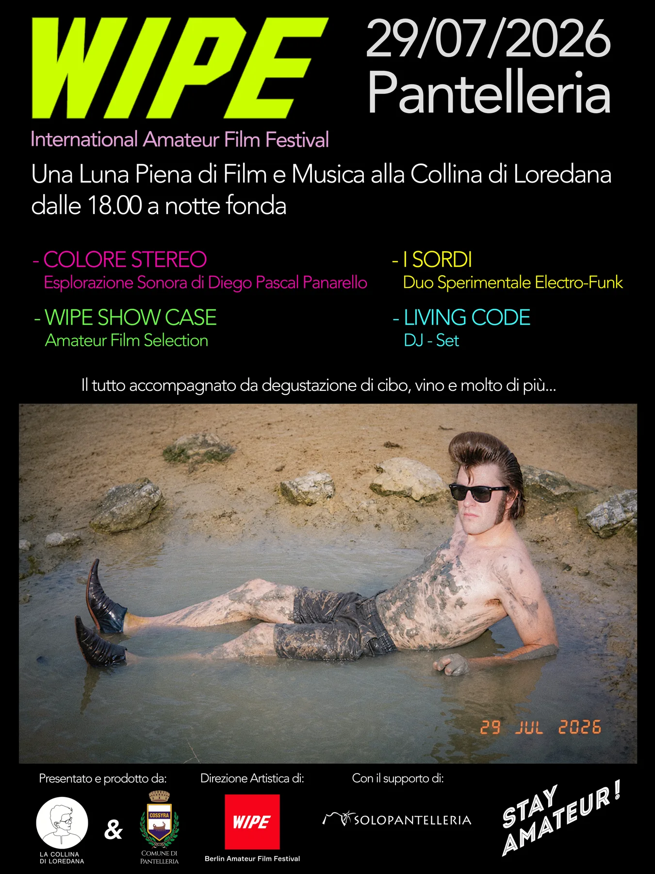 Locandina WIPE goes to Pantelleria 29 luglio 2026